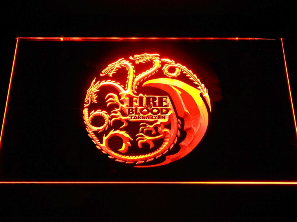 Game of Thrones Targaryen Fire and Blood LED Neon Sign 1
